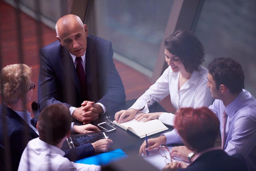 business people group have meeting in modern office