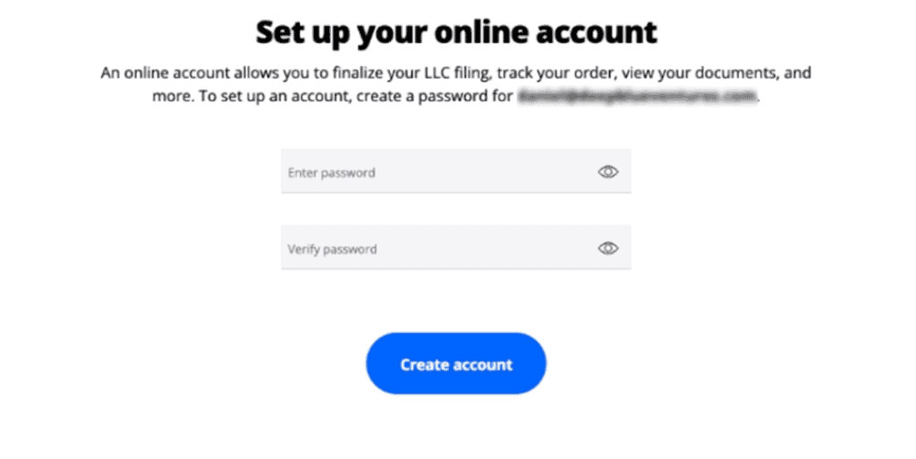 LegalZoom LLC Service - Online Account Setting Up