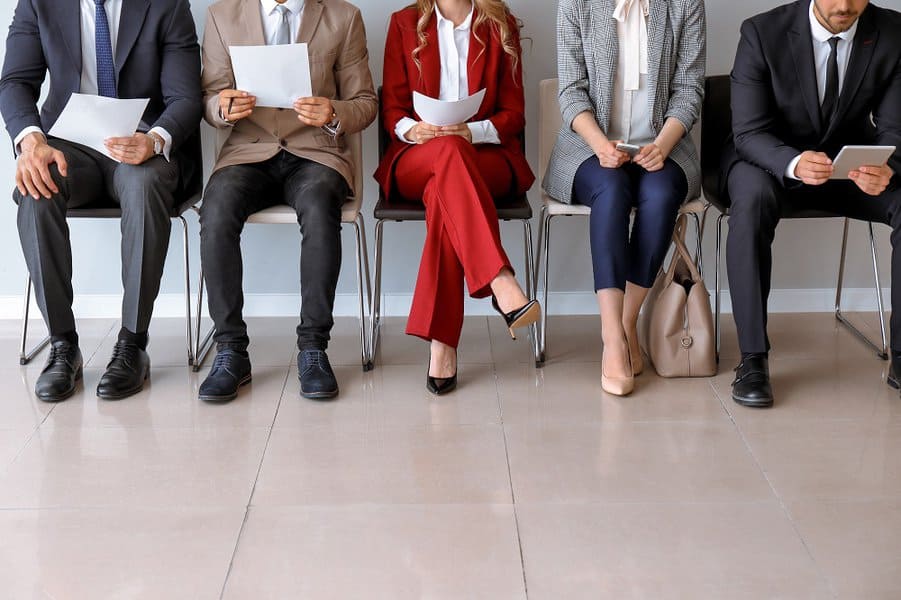 people waiting for job interview