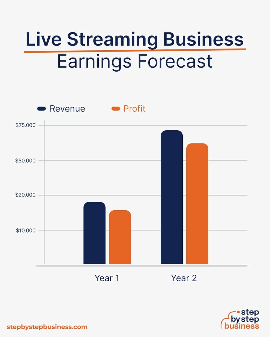 Live Streaming Business earning forecast