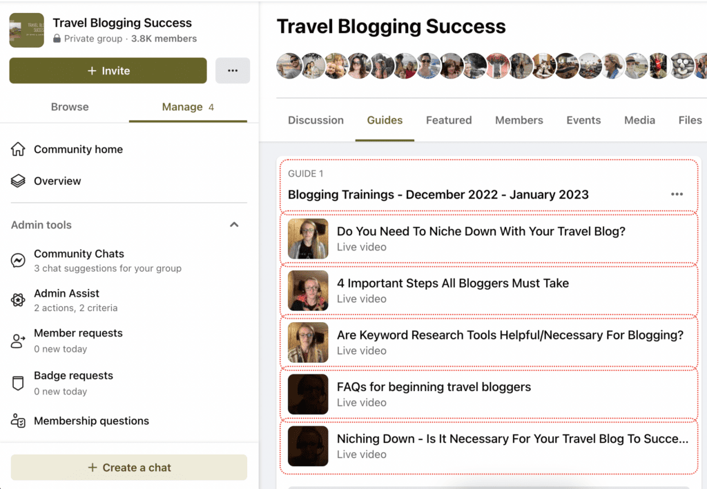 Travel Blogging Success Facebook Group